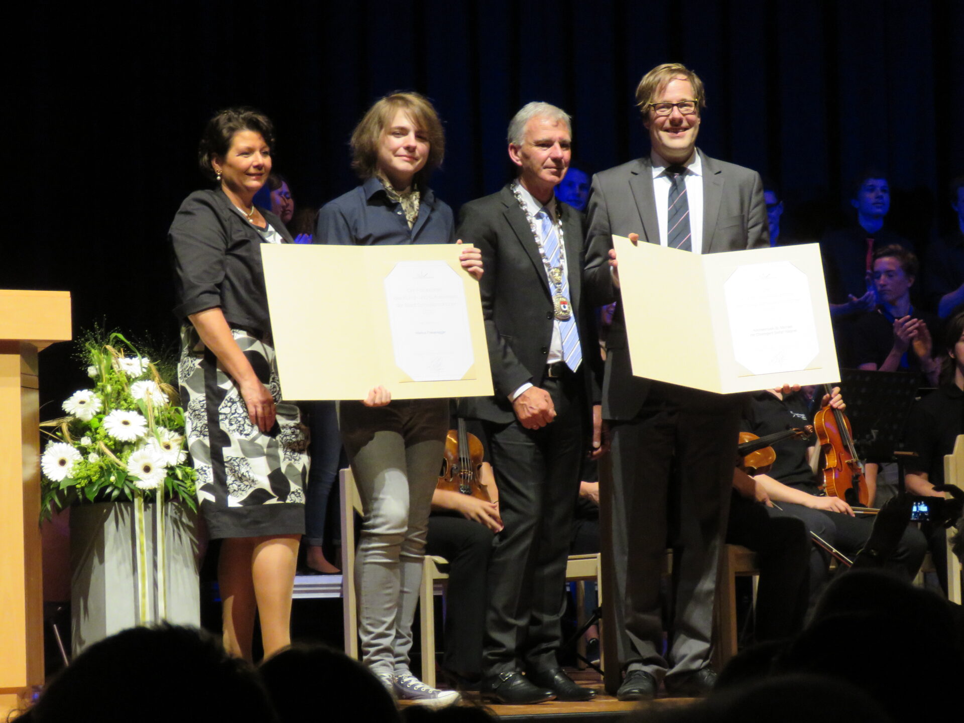 Preisträger des Kunst- und Kulturpreises 2015 bei der Preisverleihung